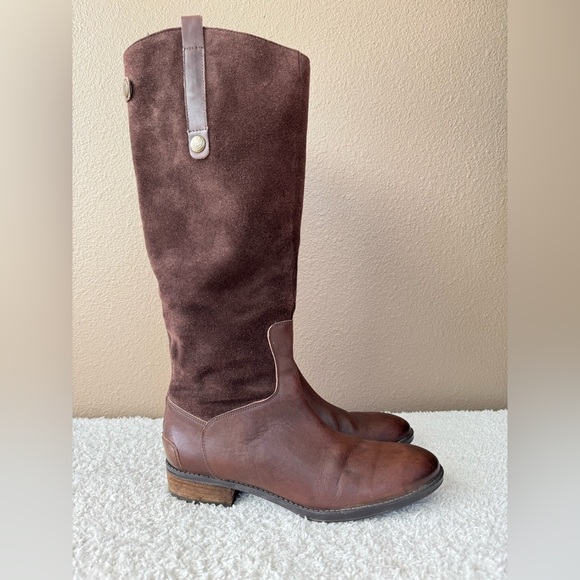 Sam Edelman Brown suede leather Pembrooke tall riding Boot 9.5 - Picture 1 of 10